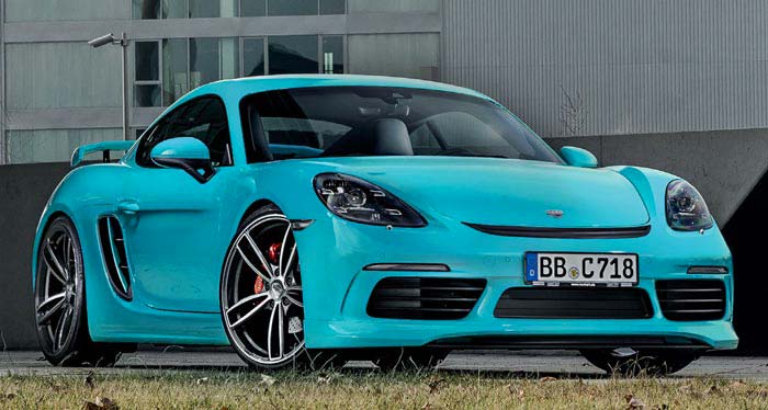 Techart Porsche 718 Cayman bleu light