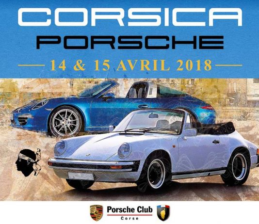 affiche club porsche corse corsica porsche 2018