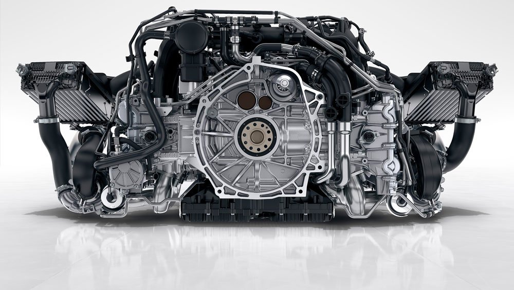 Moteur de Porsche 911 Carrera S 3.0 litres biturbo à six cylindres de 420 ch de 2015