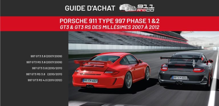 Guide d’achat – Porsche 911 Type 997 GT3 Phase 1, Phase 2 et 997 GT3 RS Phase 1, Phase 2 des Millésimes 2007 à 2012