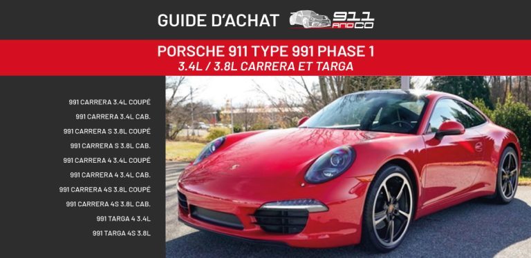 Guide d’achat-Porsche 991 Carrera / Targa 3.4L et 3.8L – Phase 1 –  2012 à 2015